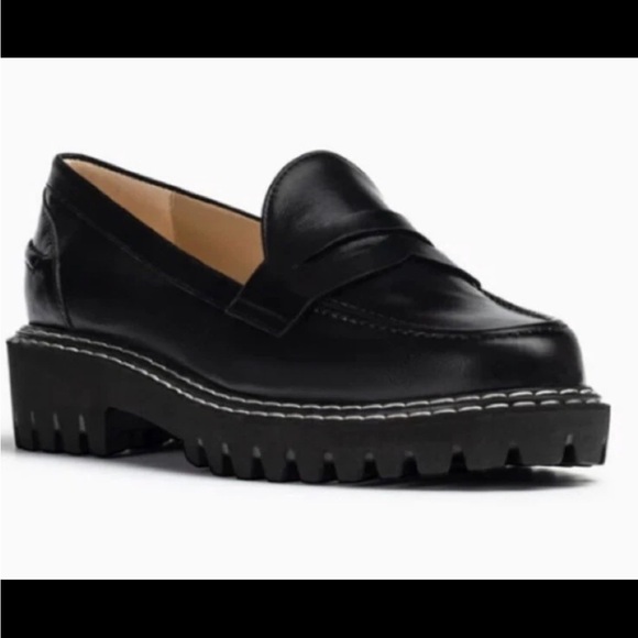 Chic Jon Josef Black Leather Loafers size 38 - Picture 2 of 13